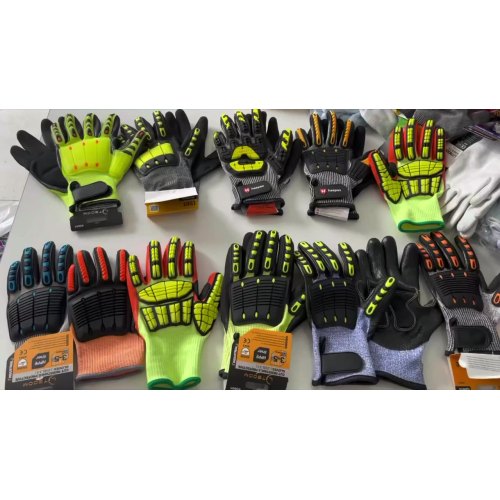 HESPAX Anti Cut Hppe Steel Nitrile Sandy Finishy Palm Boot Anti Impact TPR Labour Gants