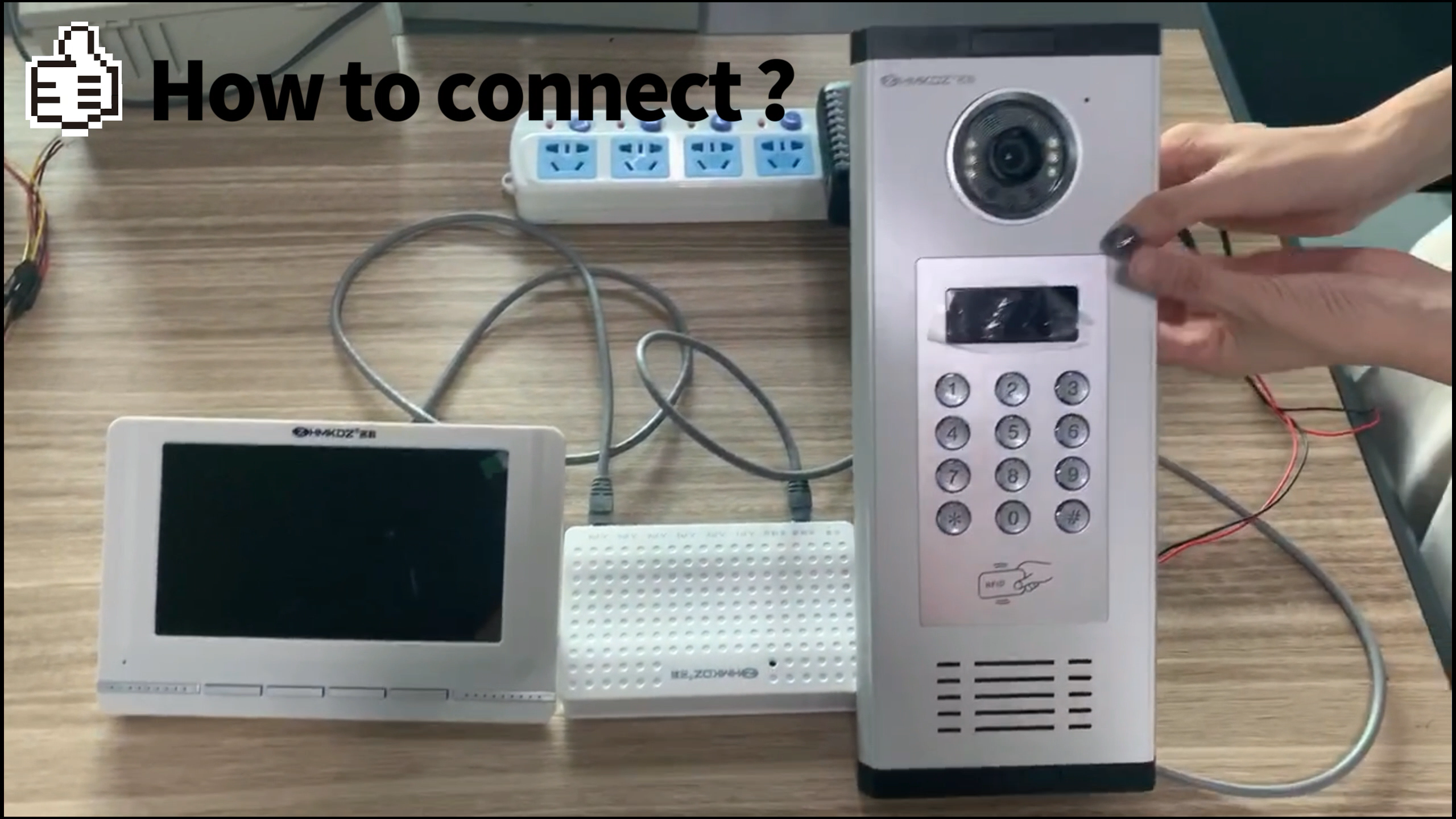 Video de la cámara de la puerta de la puerta de la puerta Video intercomunicador de luces LED impermeables Sistema de intercomunicador analógico Phone1