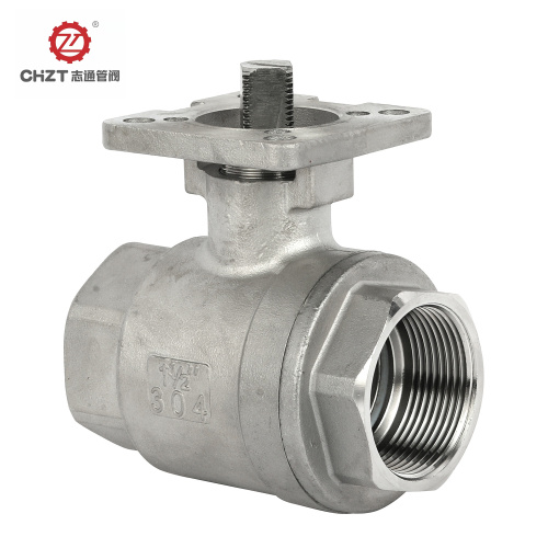 2pc thread ball valve with platform