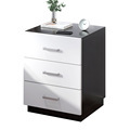 Wooden Night Table with 3 Drawers - Ready to Assemble Bedroom Cabinet1