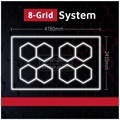 Customizable 8-Grid LED Hexagon Workshop and Garage Lighting: 2025 Newest Design for Car Detailing and DIY Projects1
