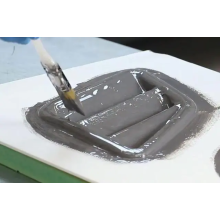 What is the thickness of fiberglass mold adhesive coating?