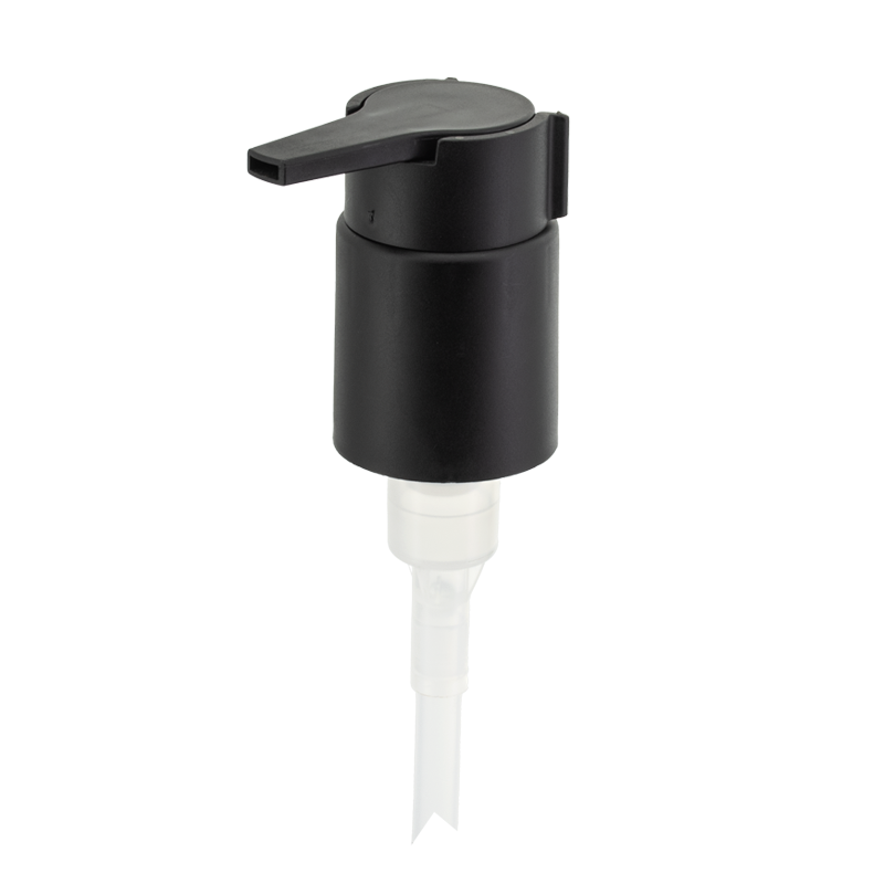 Pam Losyen Hitam Matte 24/410 dengan Nozel Kunci Pusing Panjang &amp; Klip Perjalanan