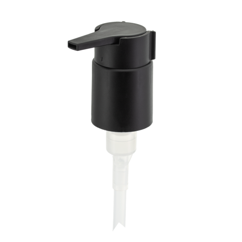 Pam Losyen Hitam Matte 24/410 dengan Nozel Kunci Pusing Panjang & Klip Perjalanan