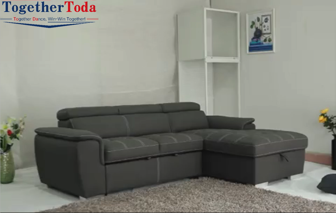 Pull-out storage sofa