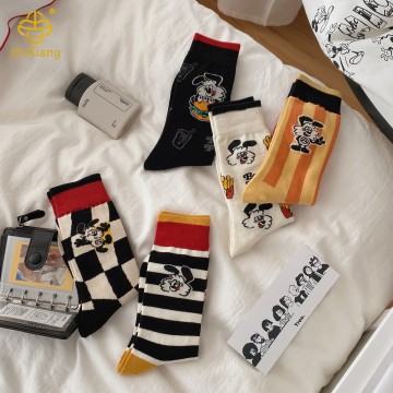 Cartoon puppy college style stockings