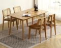 Nouveau design meubles modernes de restauration rapide en bois et cuisine à manger en rotin pour chaise de restaurant1