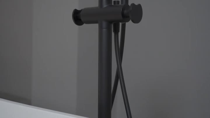 Black Freestanding Bath Filler