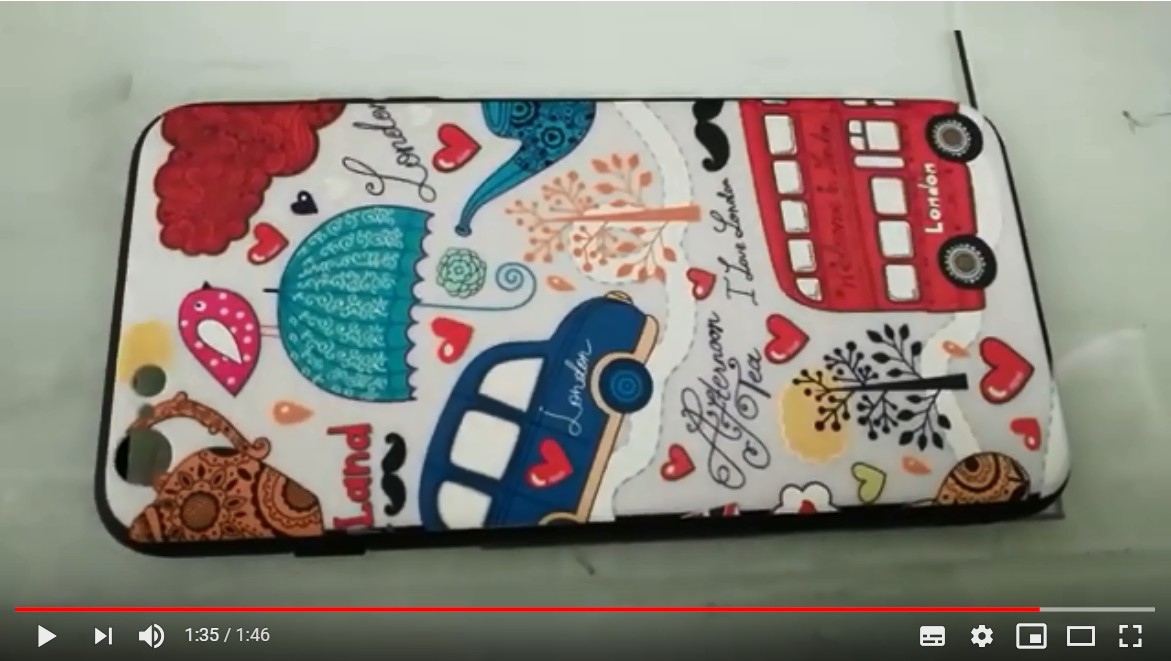 UV printer phone case printing video