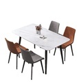 Luxury Modern Marble Dining Table Set - Metal Construction for Kitchen or Hotel Use1