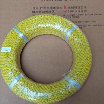 Silicone Braided Wire Yellow-Green