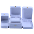 Hanhong Großhandel Custom Logo Luxus weißer Samt Schmuck Verpackung Box Halskette Armband Ohrringe Ring Schmuck Box1