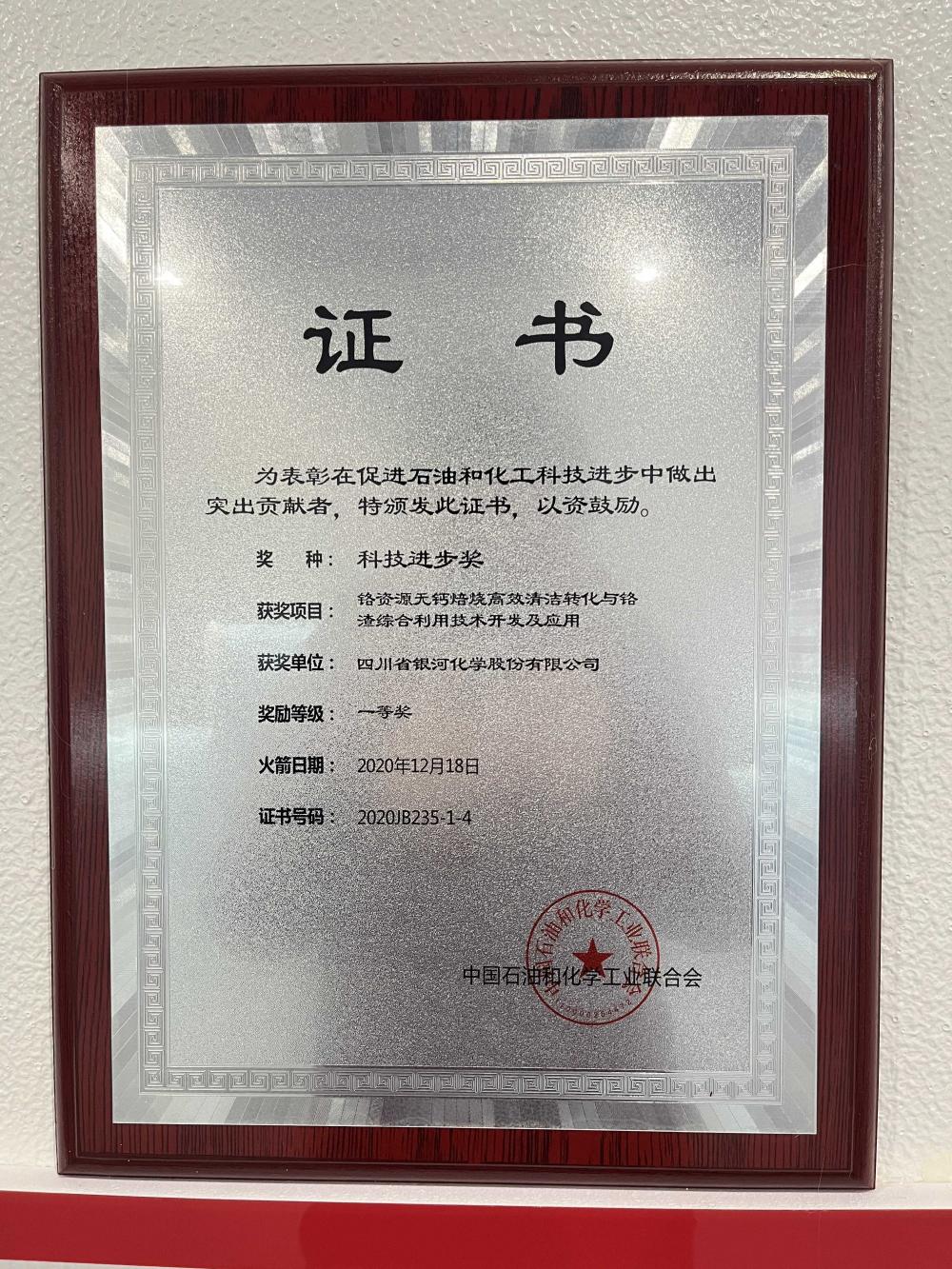 Chromium Salt Science and Technology Progress Award