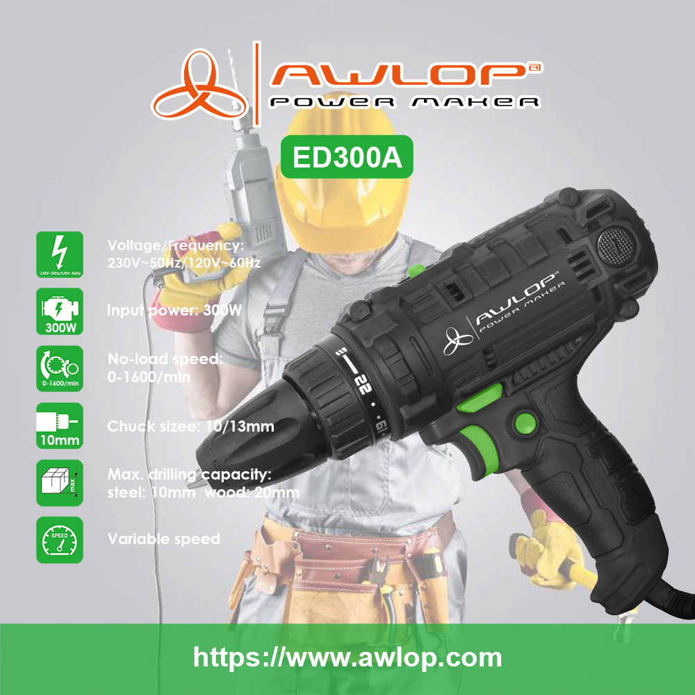 AWLOP Multi-functional Mini Electric Hand Drill ED300A