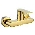 Stylish Single Handle Brushed Gold Bathroom Shower Mixer Faucet1