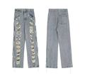 OEM Custom Streetwear Stack Denim Pants Cotton Baggy Jeans Men Slimfit Denim Pants for Men1