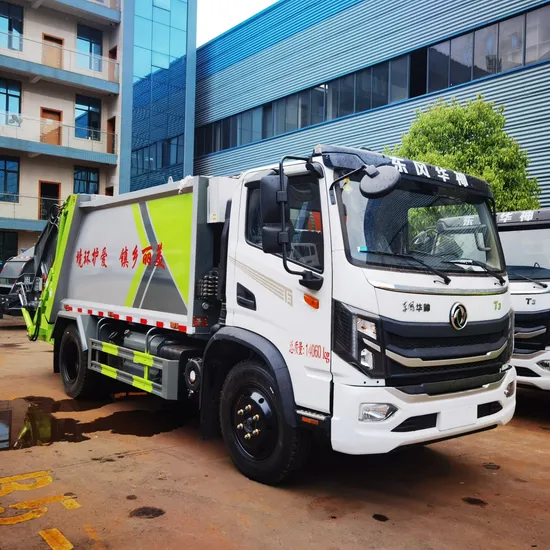 Trak Tolak Mampat Dongfeng 4X2 12cbm Triangular Hopper Boleh Dipercayai