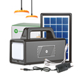 DP Solar Light Kit အပြင်ဘက်အရေးပေါ်အလင်းရောင်ကိရိယာများအားအိတ်ဆောင်နေရောင်ခြည်စွမ်းအင်သုံးမီးစက်ဘူတာကို 2 ဦး Leight Lights 2