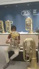Ταξιδιού BB Tuba, ορείχαλκο Tuba Lacquer Gold Silver