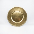 Wholesale 13'' Cheap Plastic Gold Silver Round Wedding Beaded Chargers Plates 33cm - Custom Print1