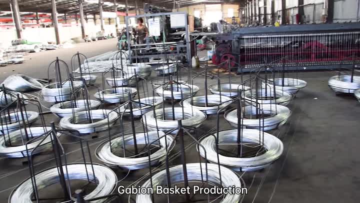 línea de producción de canasta de gabion
