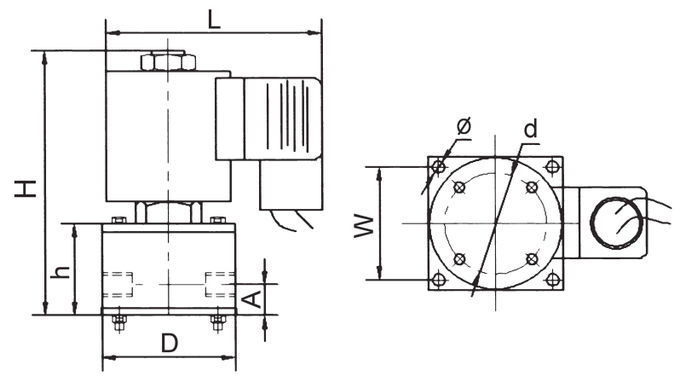 Elettrovalvola a solenoide anti corrosione del corpo in PTFE 1/4" 3/8" 24VDC 220VAC 0