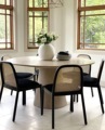 Design de design comercial exclusivo Cafe de madeira e corda feita à mão para cadeiras de restaurante1