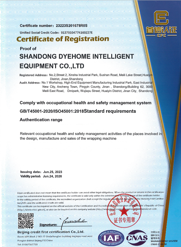 Comply with occupational health and safety management system