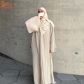 عمده فروشی سفارشی پاییزی جدید زنانه گاه به گاه دبی پیراهن پیراهن دوبی لباس ابریشمی چین دار آفریقایی اسلام دبی ترکیه لباس1