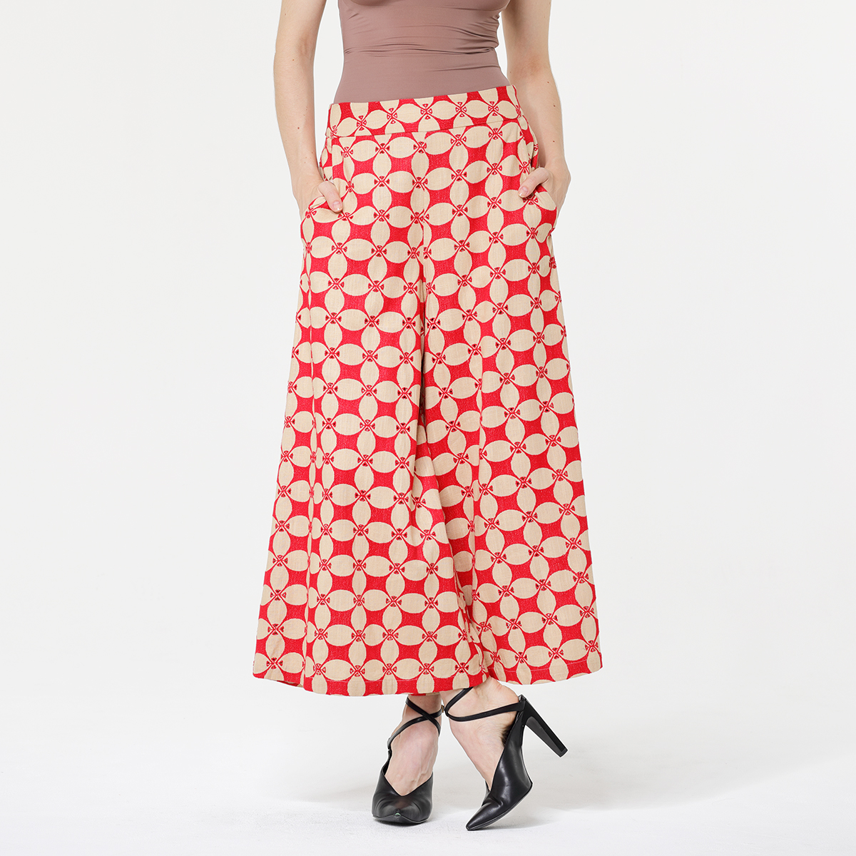 Embroidery Women's wide-leg pants Embroidery Women's wide-leg pants