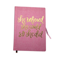 Free Sample Custom logo A5 Lined Page Christian Journal Agenda Hardback Fabric Linen Notebook Diary1