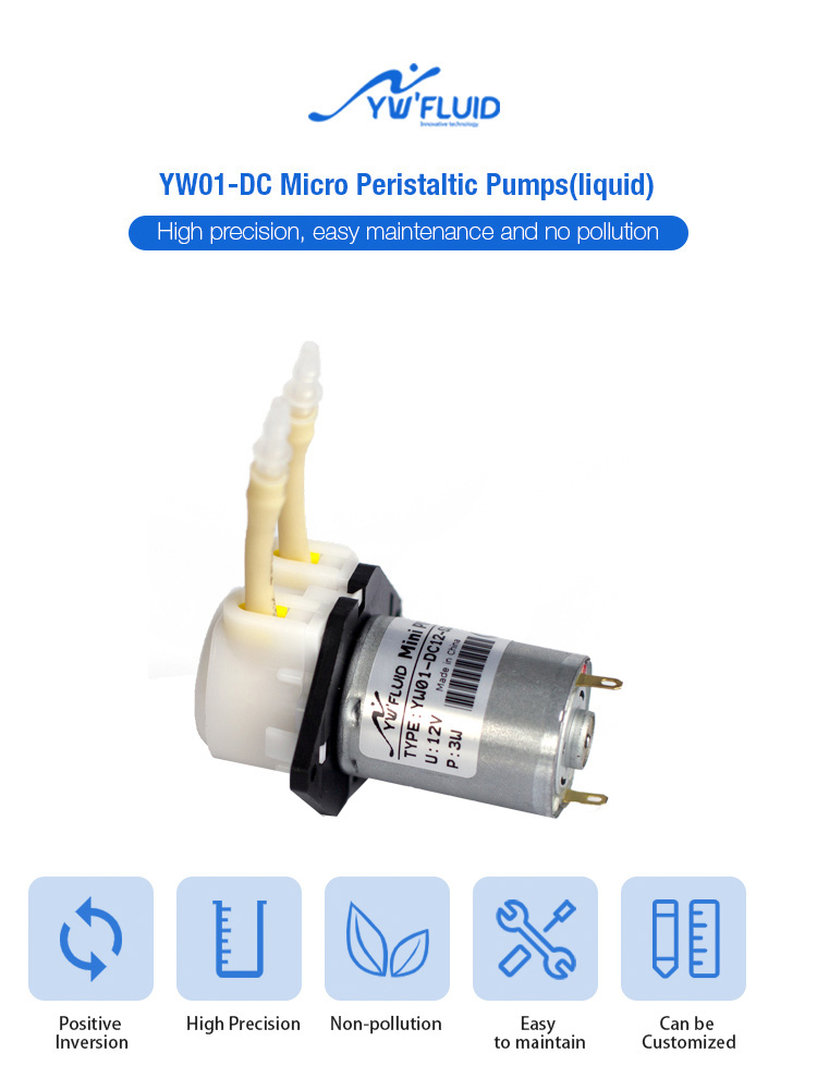 Mini 12v dc diy peristaltisk pump för akvarium eller laboratorieanalysvätska