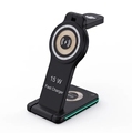 Foldable Portable 3-in-1 Magnetic Wireless Charger for iWatch & AirPods - 15W1