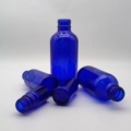 Hot Sale Blue Glass Boston Bottles - 1 oz, 4 oz, 8 oz Capacity with Flat Screen Printing1
