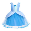 Halloween Cosplay Cinderelle Girl Dress Kids Princess Dress Children Short Sleeve Yarn Dress for Party and Birthday1