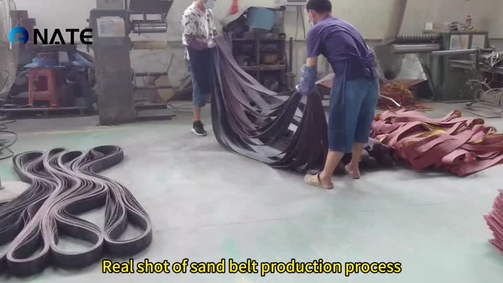 Abrasive belt real shot