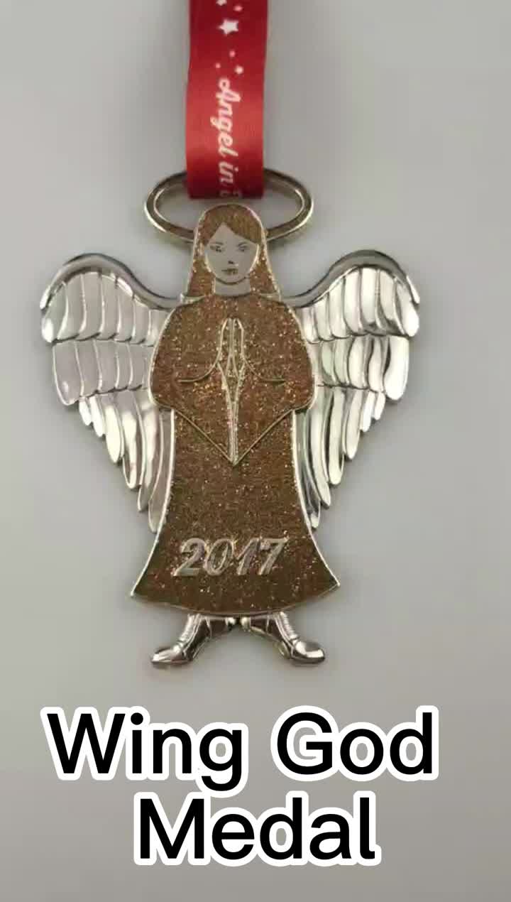 Angel wing God medal 