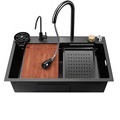 Modern Stainless Steel Waterfall Kitchen Sink Faucet1