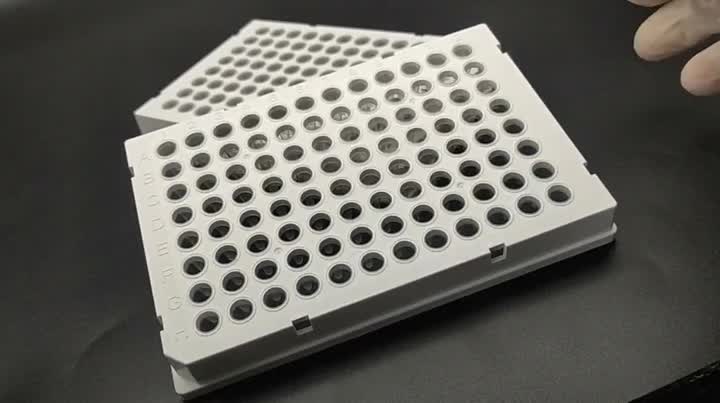 96-Zvakanaka PCR Plate yakazara Skirti chena yakajeka