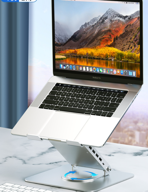 محطة إرساء دوارة/حامل شاشة للاستخدام المكتبي