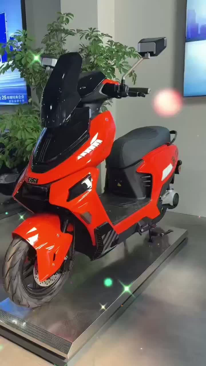 Sporty Orange Electric Scooter with Modern Black Accents