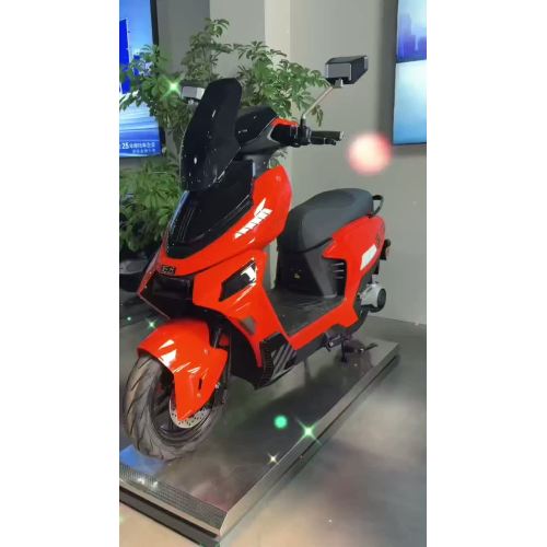 Sporty Orange Electric Scooter with Modern Black Accents