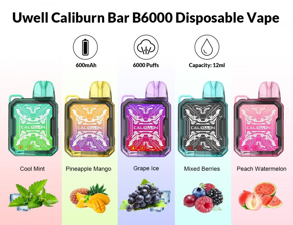 Uwell Caliburn Bar B6000 Disposable Vape 01 1