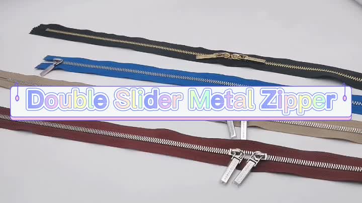 Cremallera de metal deslizante doble