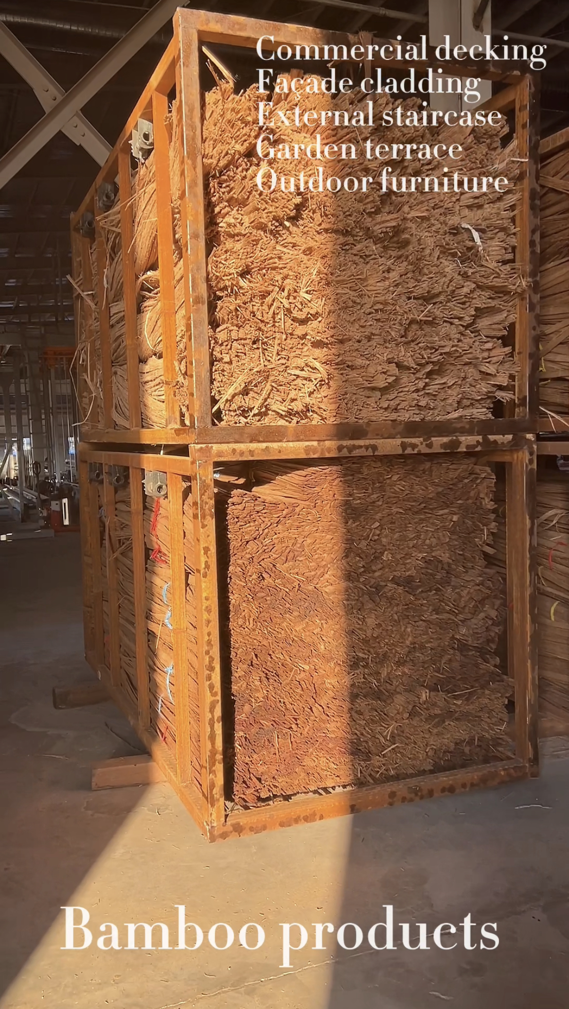 Matéria -prima de deck de bambu carbonizado leve