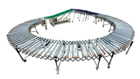 Telescopic roller conveyor