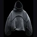 Διπλό στρώμα unisex περικοπή βαρέων βαρών hoodie custom men streetwear hoodie βαρέων βαρών fleece cropped hoodies1