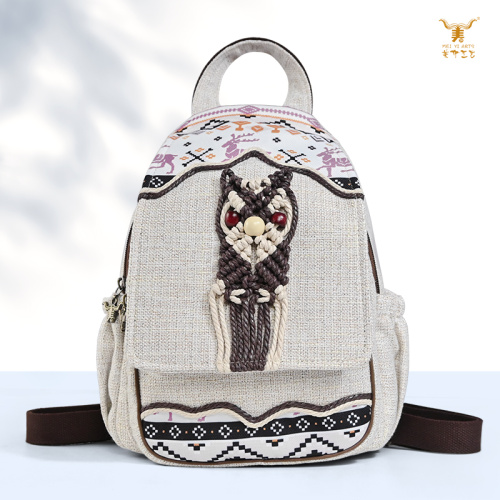 B348-MTY Mochila de algodón y lino