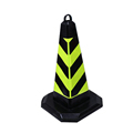 Reflective Rubber Road Cone - 1.3KG Weight for Parking and Barrier Isolation1