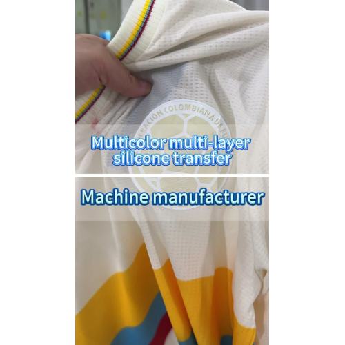 Transferência de silicone multicolorida para roupas